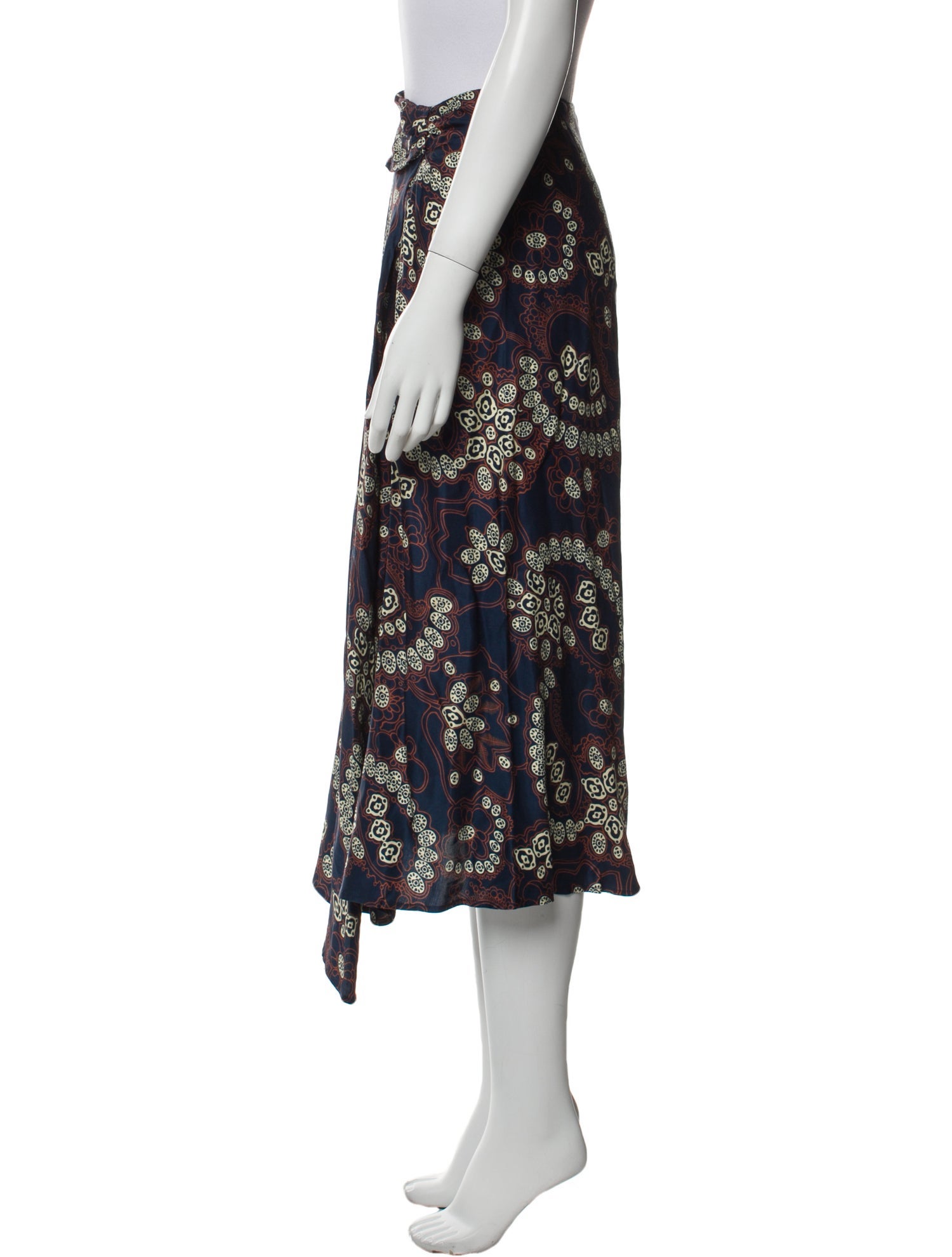 A.L.C. Printed Midi Length Skirt