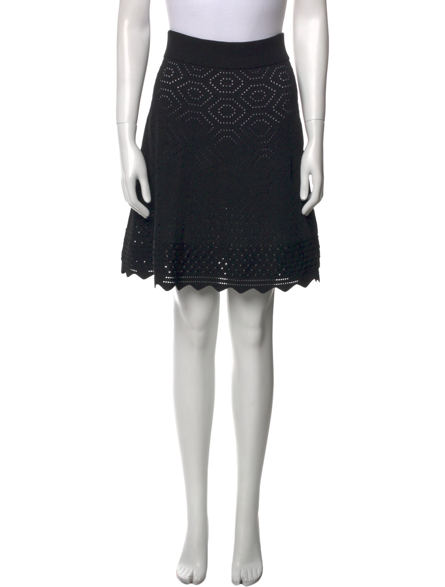 A.L.C. Crochet Trim Knee-Length Skirt