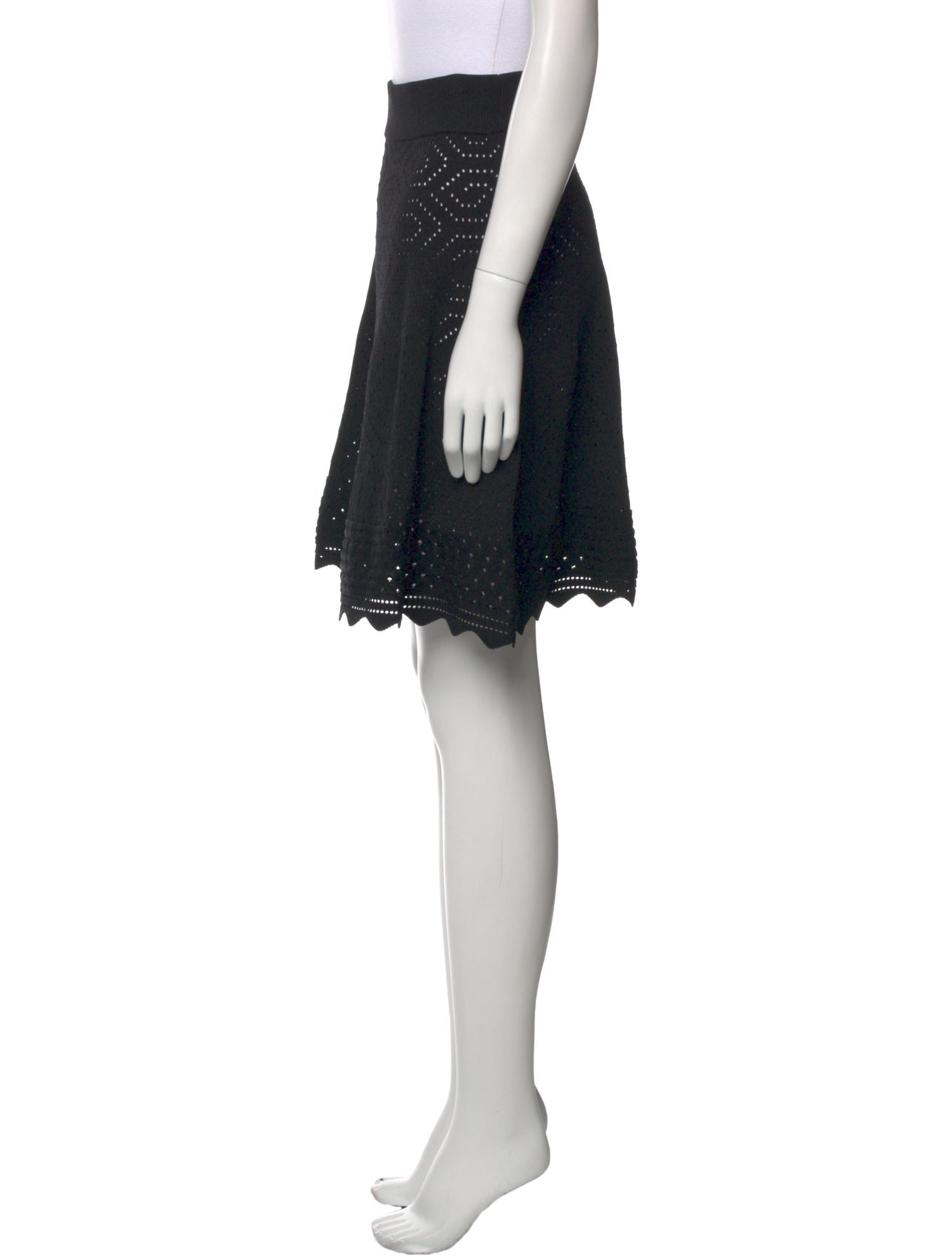 A.L.C. Crochet Trim Knee-Length Skirt