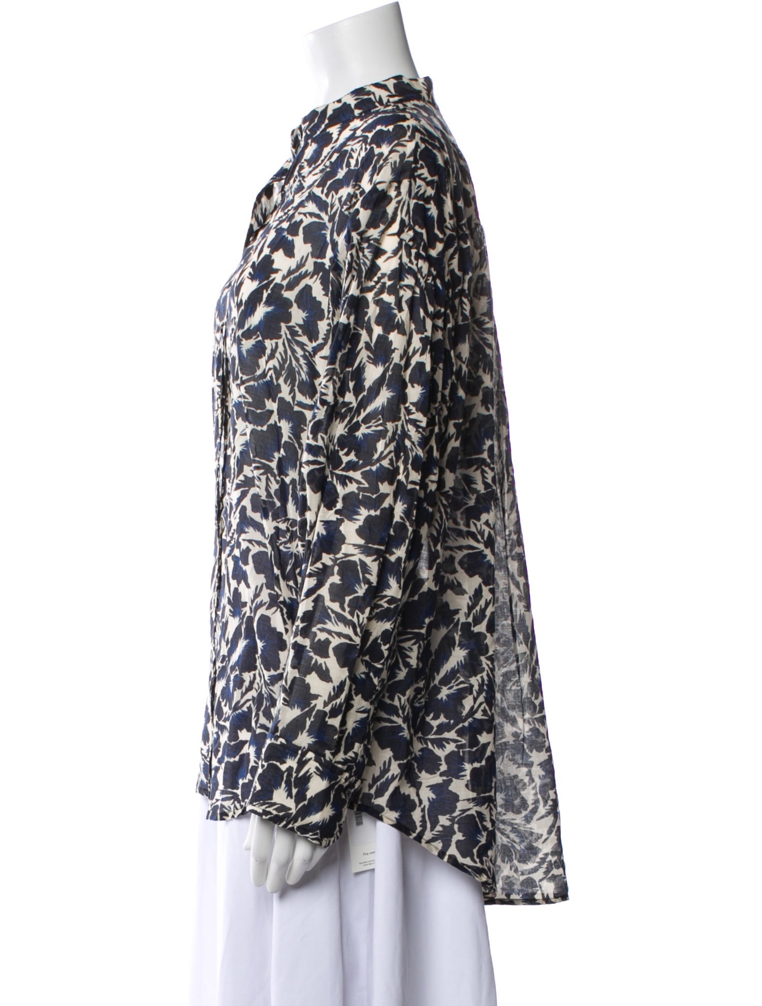 A.L.C. Floral Print Mock Neck Blouse