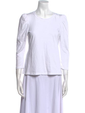 A.L.C. Crew Neck Three-Quarter Sleeve Top