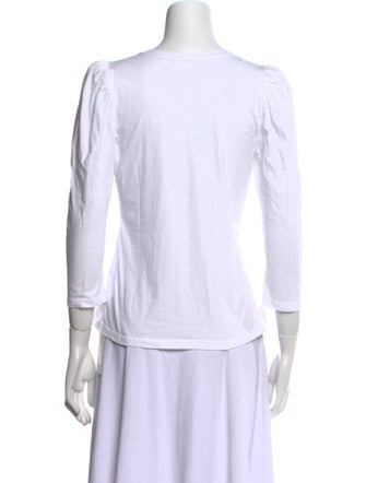 A.L.C. Crew Neck Three-Quarter Sleeve Top