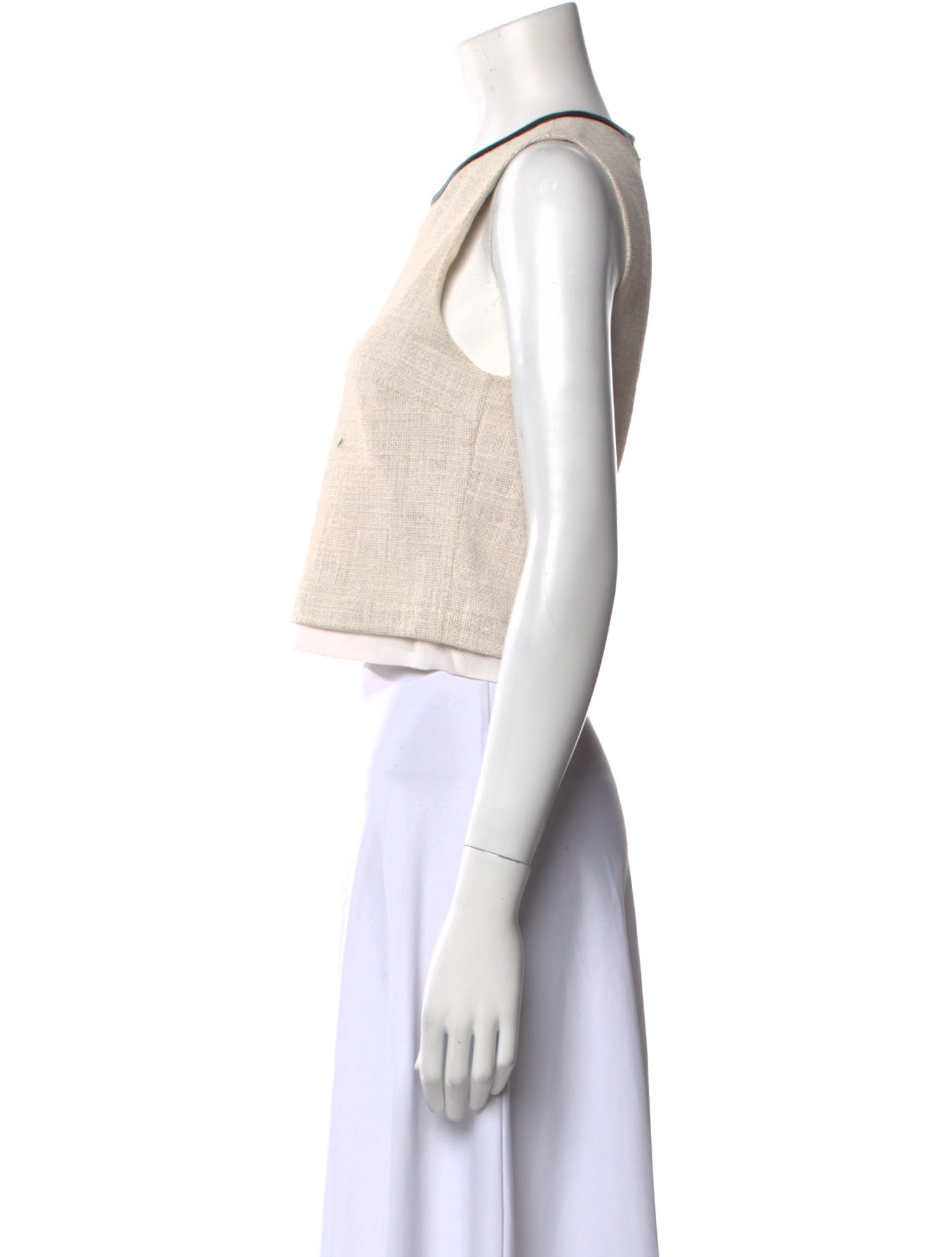 A.L.C. Crew Neck Sleeveless Crop Top