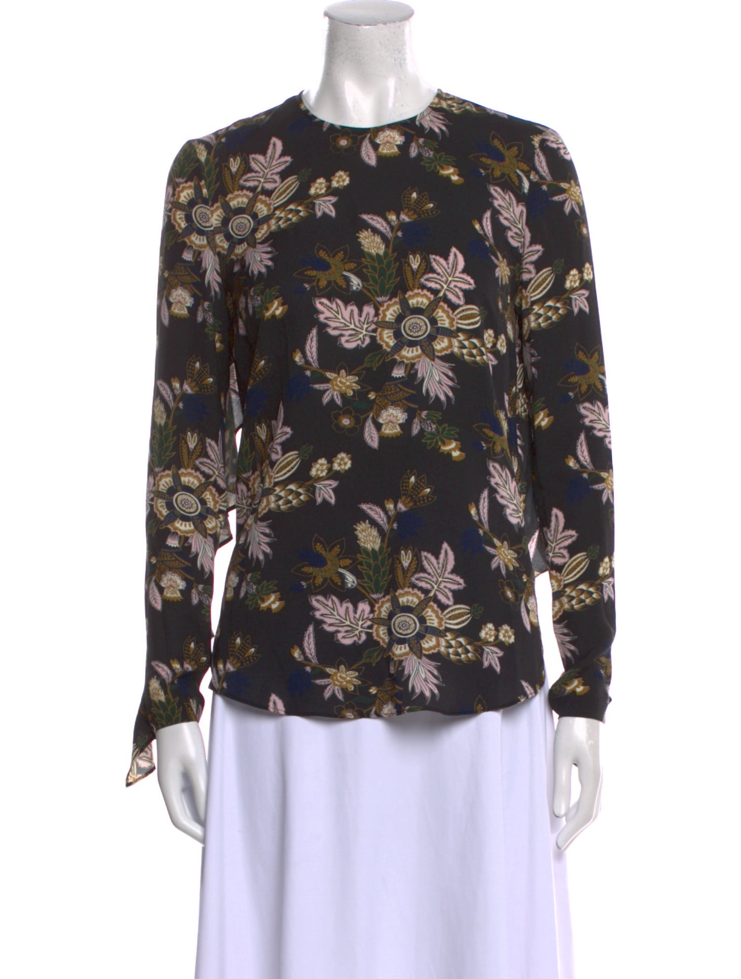 A.L.C. Silk Floral Print Blouse