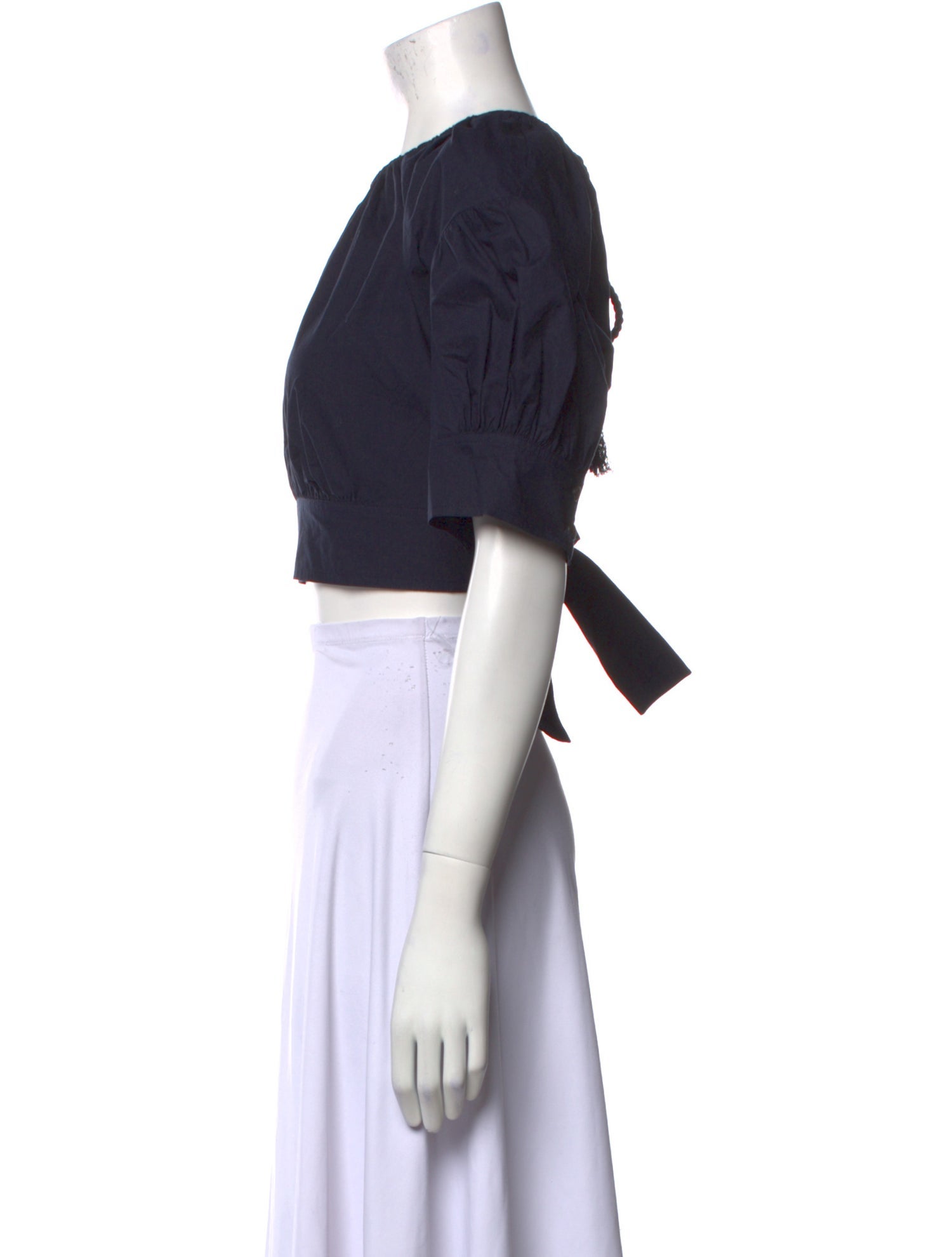 A.L.C. Crew Neck Short Sleeve Crop Top