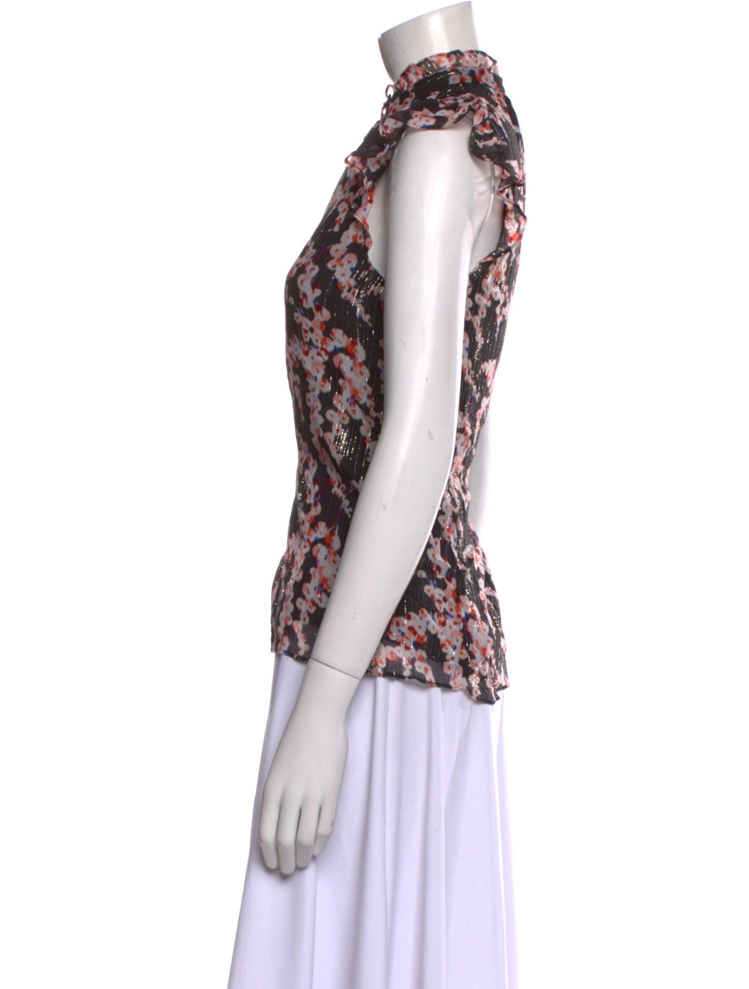 A.L.C. Silk Floral Print Blouse