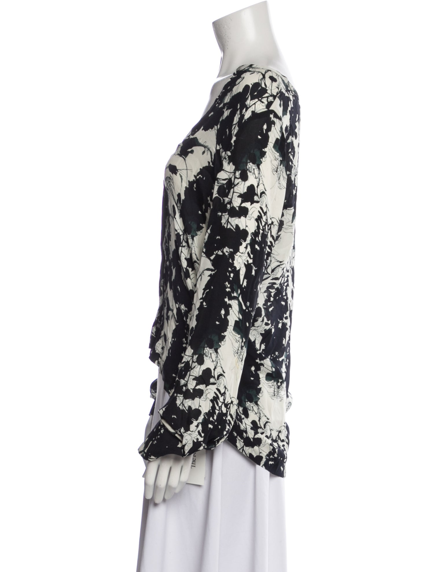 A.L.C. Silk Floral Print Blouse