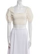 A.L.C. Linen Square Neckline Crop Top