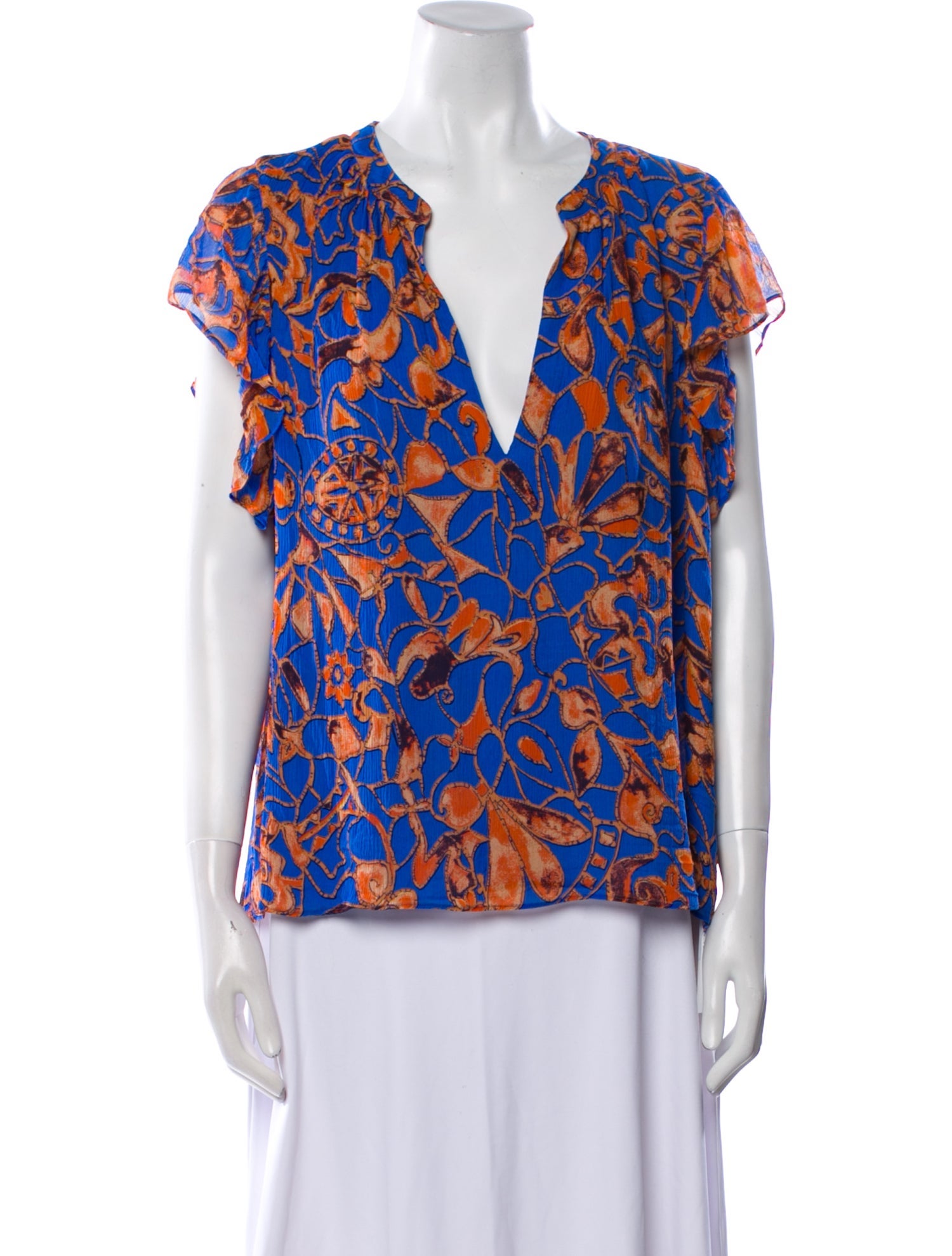A.L.C. Silk Printed Blouse