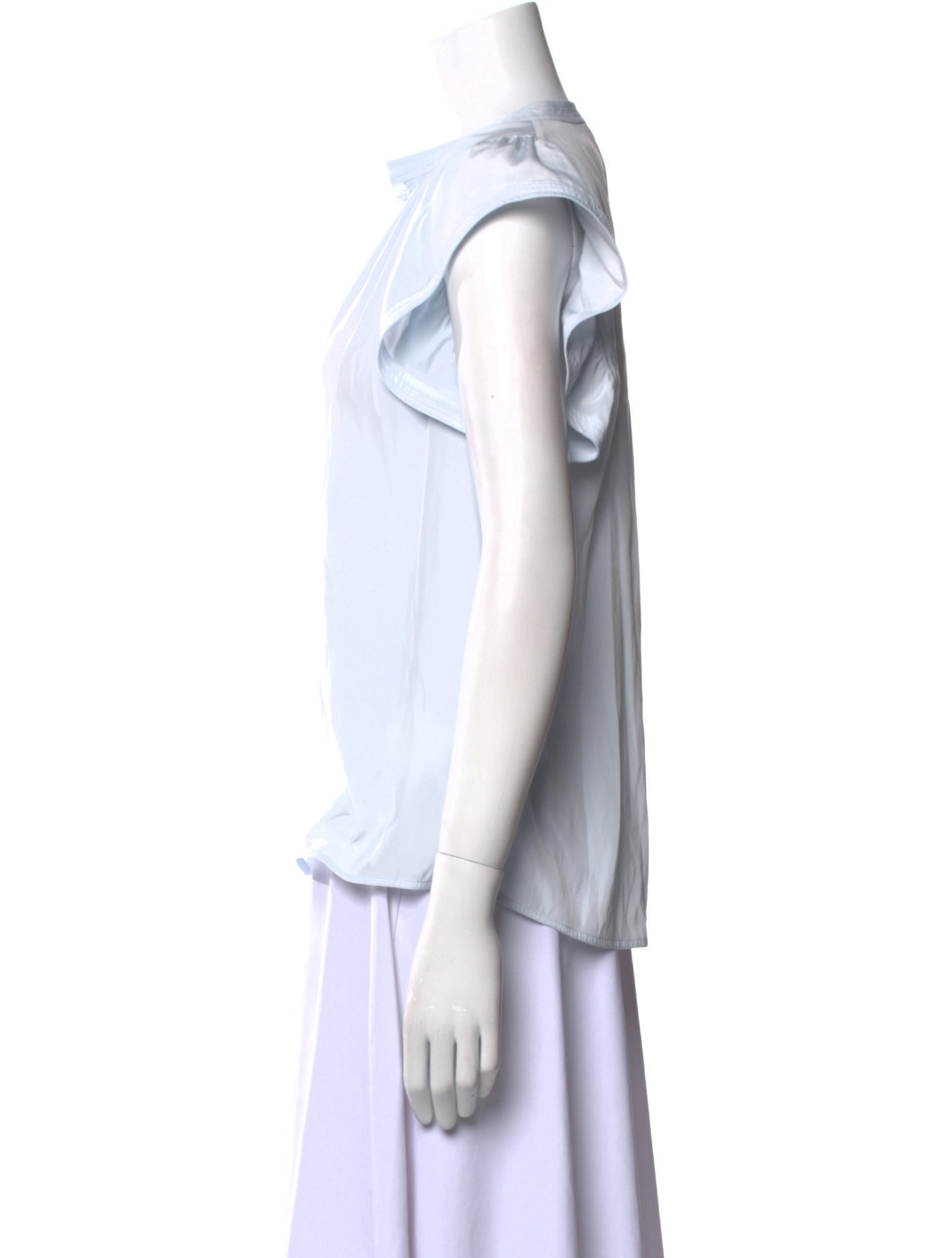 A.L.C. V-Neck Short Sleeve Blouse