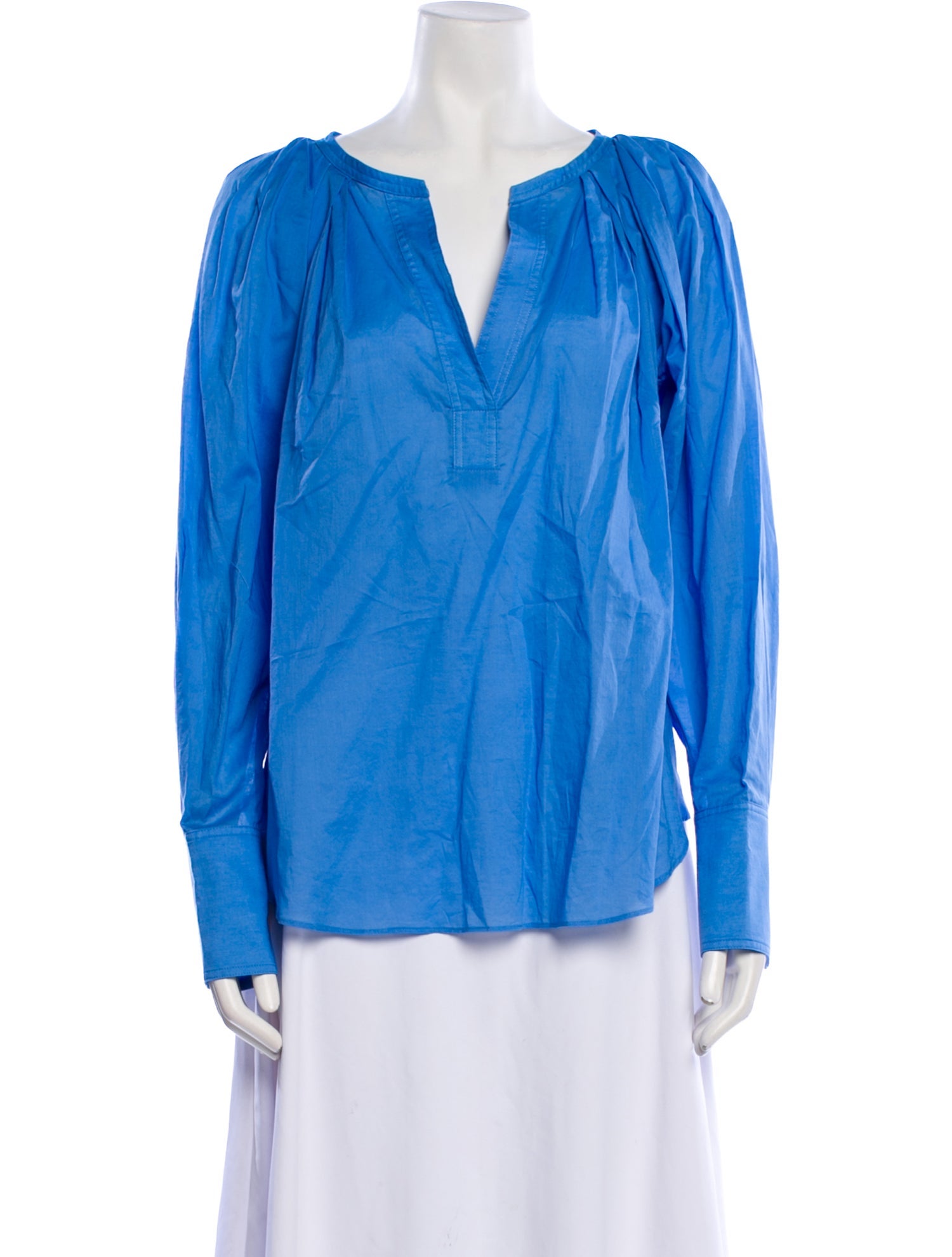 A.L.C. V-Neck Long Sleeve Blouse