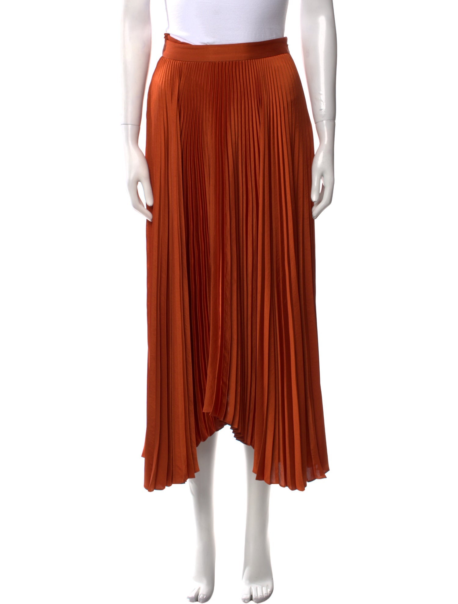 A.L.C. Pleated Accents Midi Length Skirt