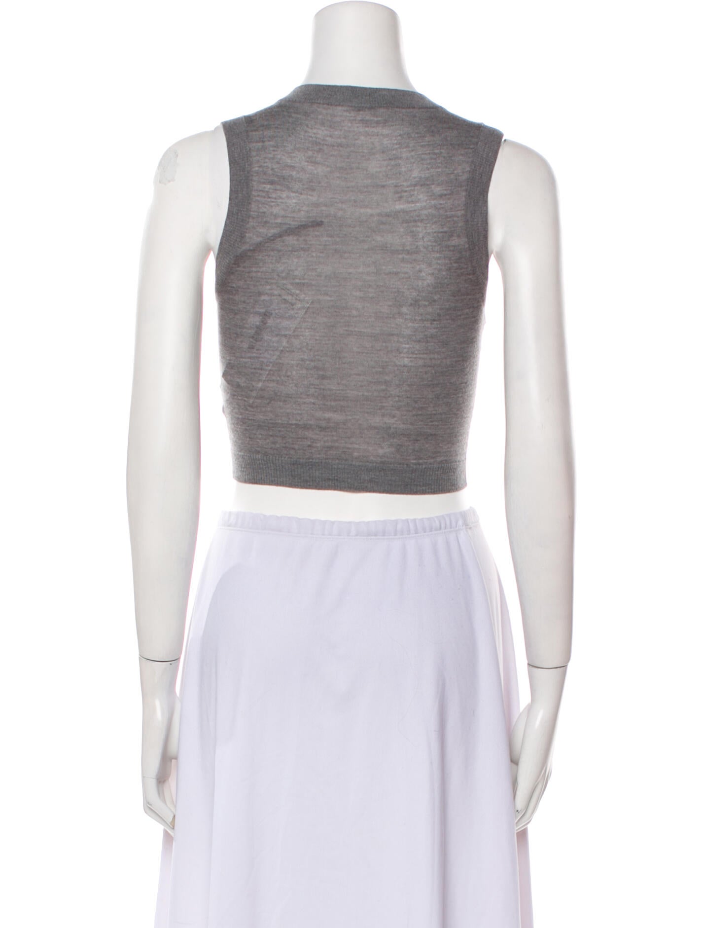 A.L.C. Merino Wool V-Neck Crop Top