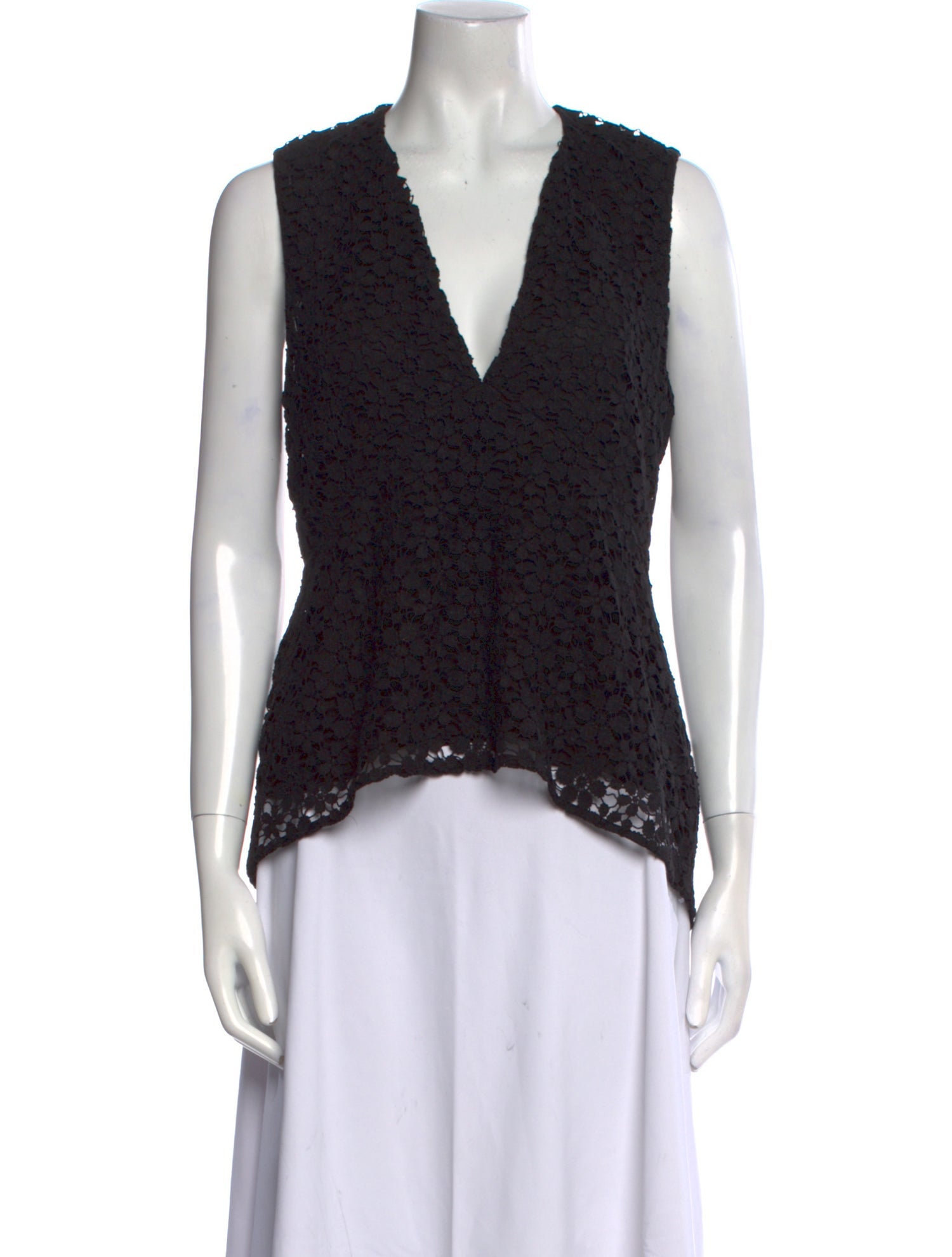 A.L.C. Lace Pattern V-Neck Blouse