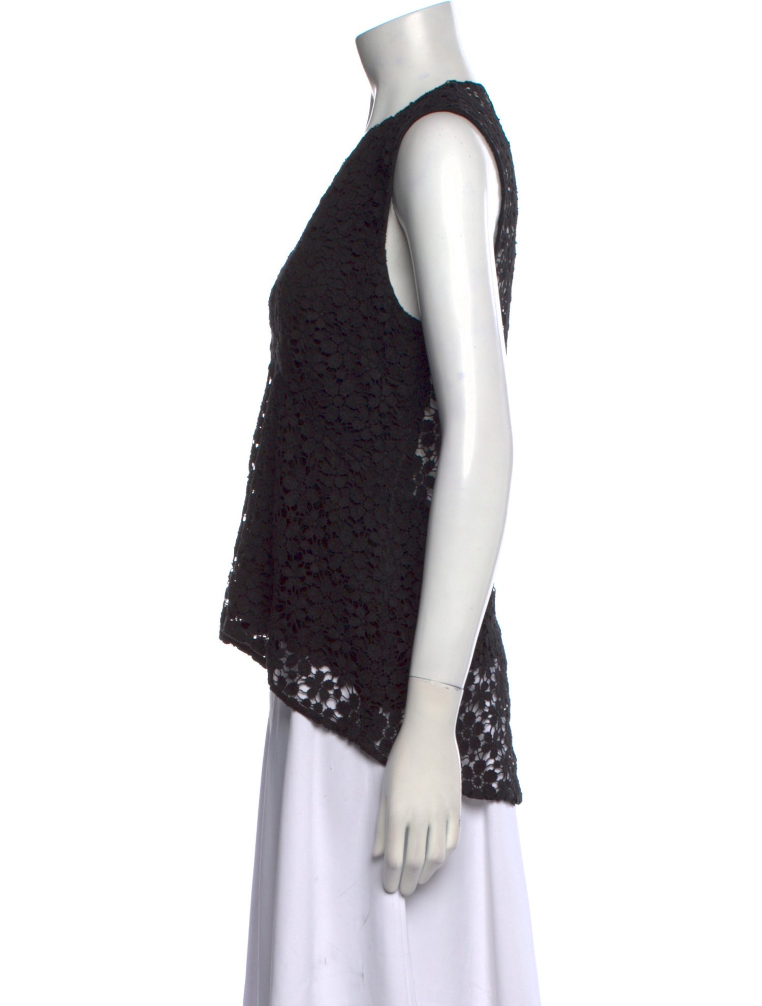 A.L.C. Lace Pattern V-Neck Blouse