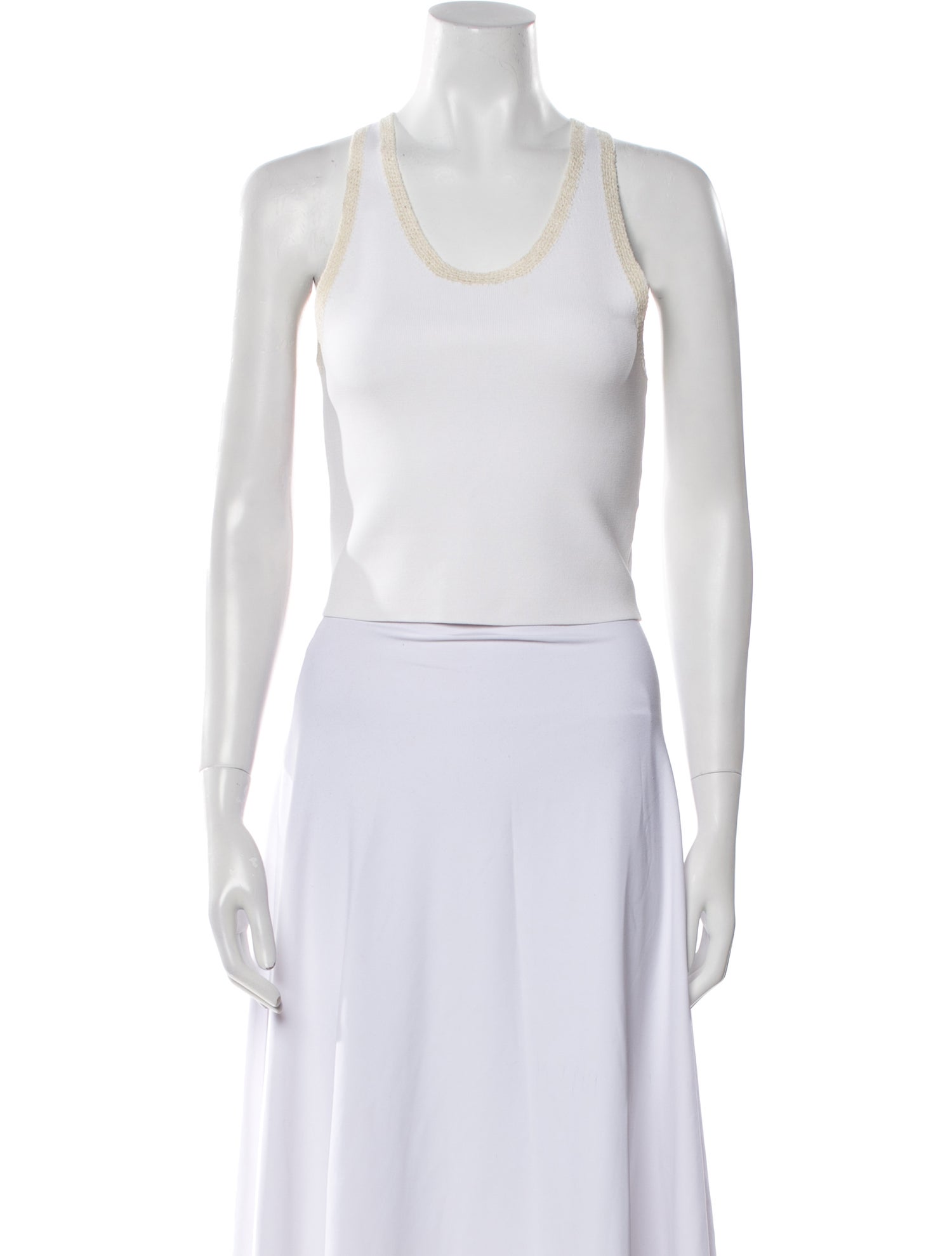 A.L.C. Scoop Neck Sleeveless Crop Top