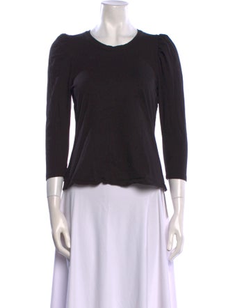 A.L.C. Crew Neck Three-Quarter Sleeve Top