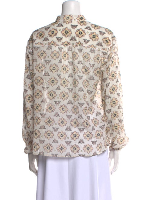 A.L.C. Printed Mock Neck Blouse
