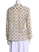 A.L.C. Printed Mock Neck Blouse