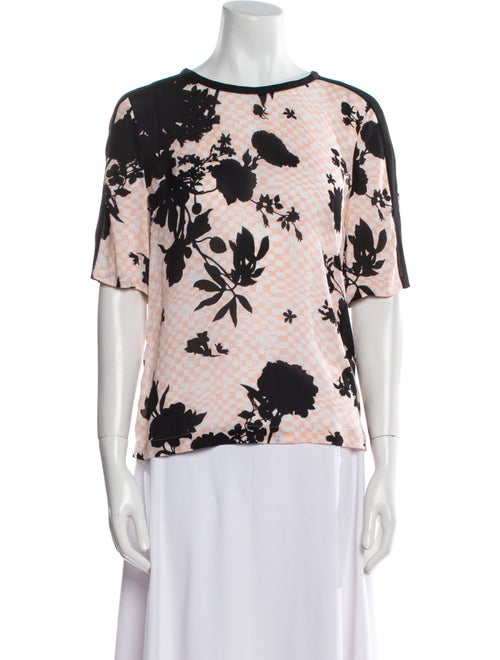 A.L.C. Silk Floral Print T-Shirt