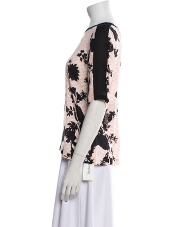 A.L.C. Silk Floral Print T-Shirt