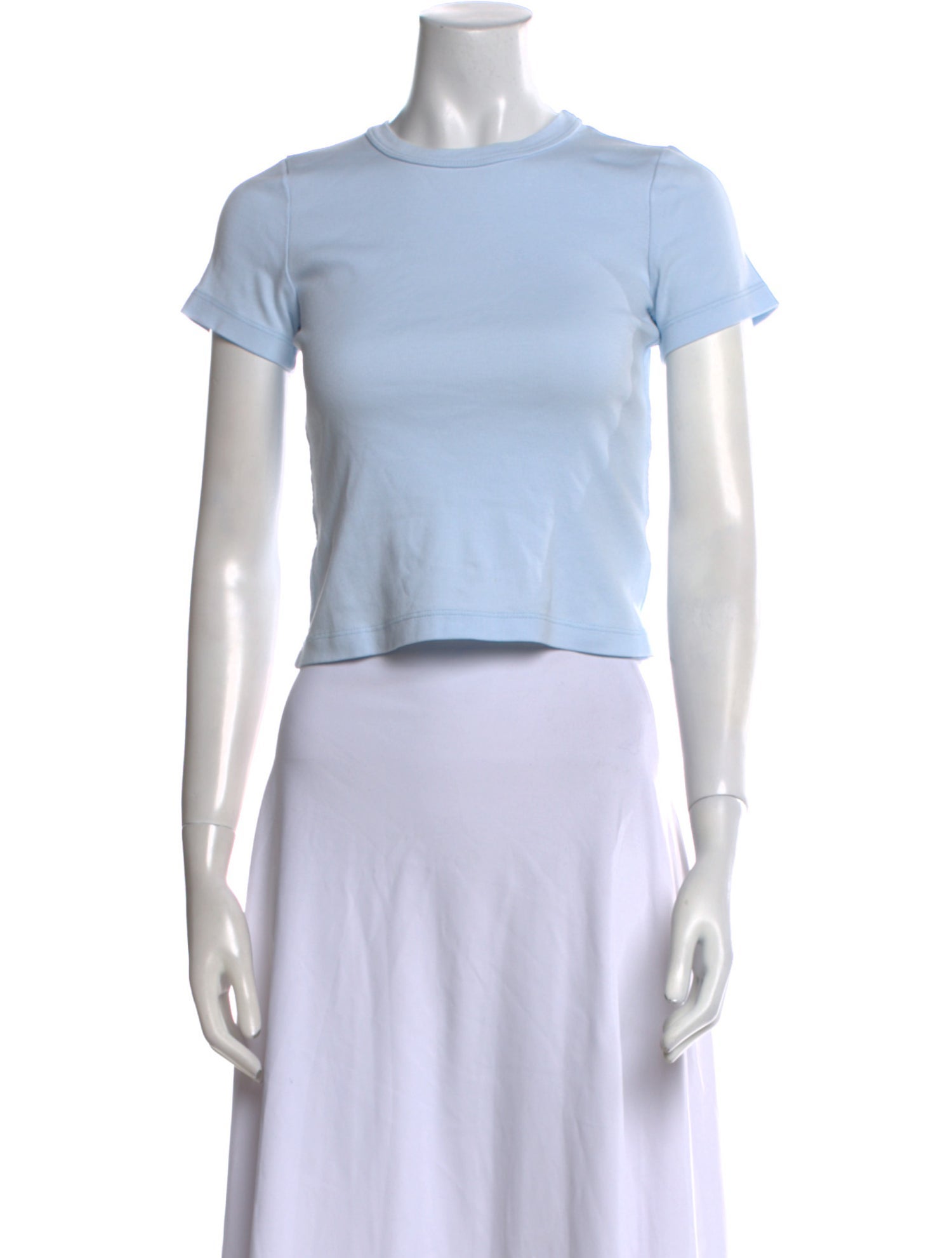 A.L.C. Crew Neck Short Sleeve Crop Top