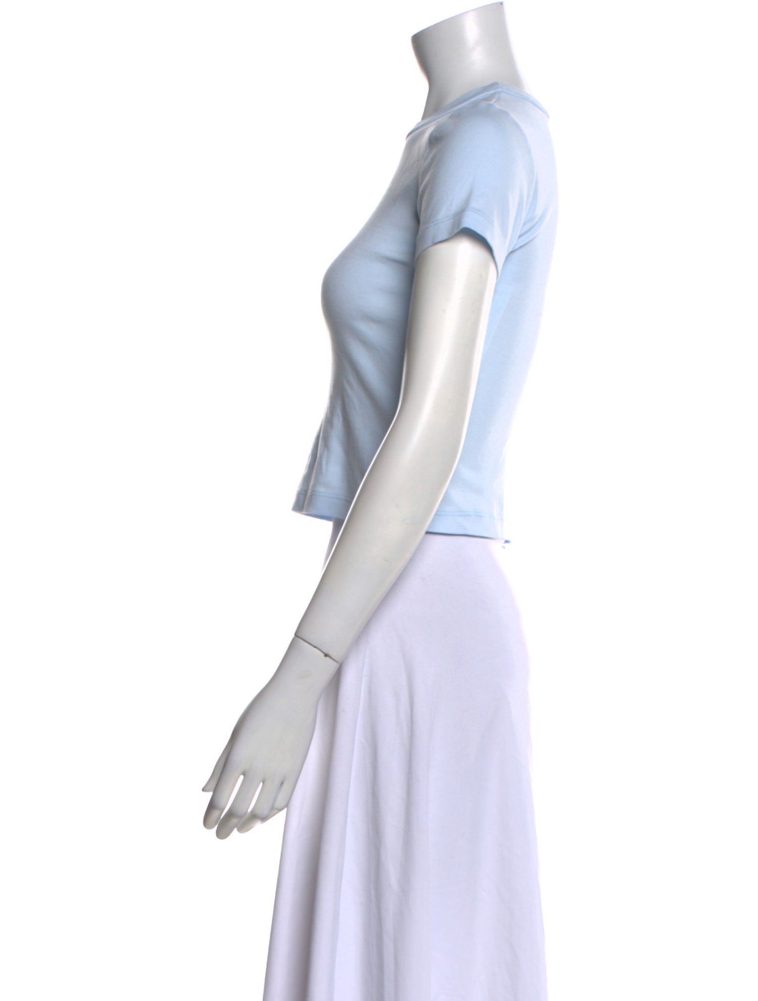 A.L.C. Crew Neck Short Sleeve Crop Top