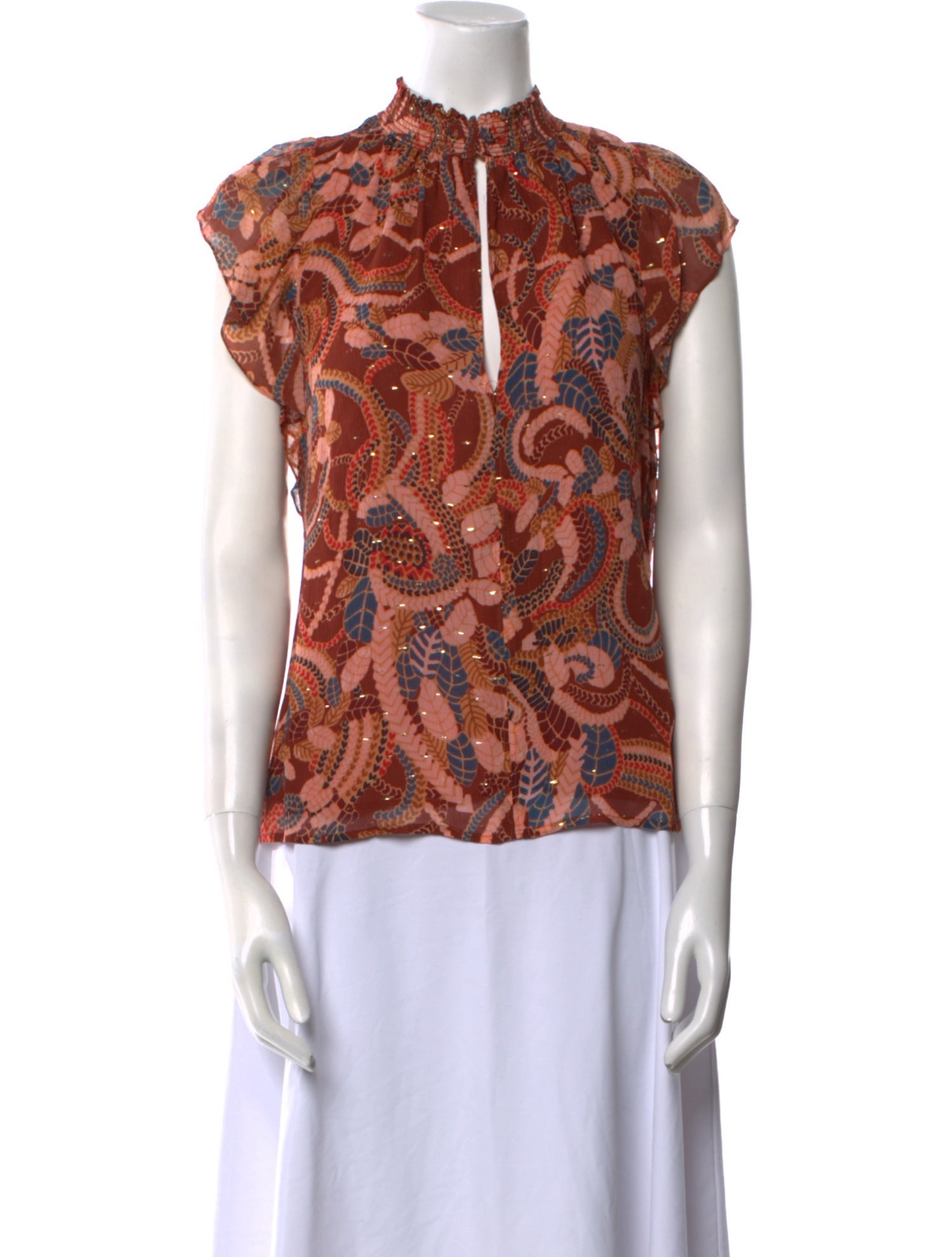 A.L.C. Silk Printed Blouse