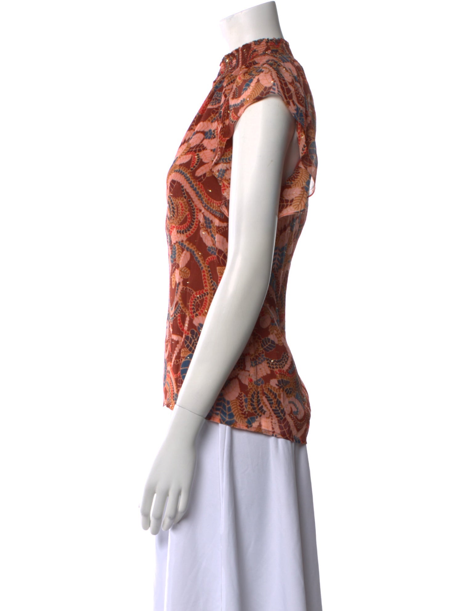 A.L.C. Silk Printed Blouse