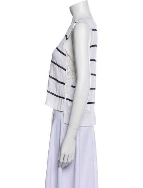 A.L.C. Linen Striped Crop Top