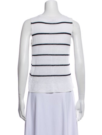 A.L.C. Linen Striped Crop Top