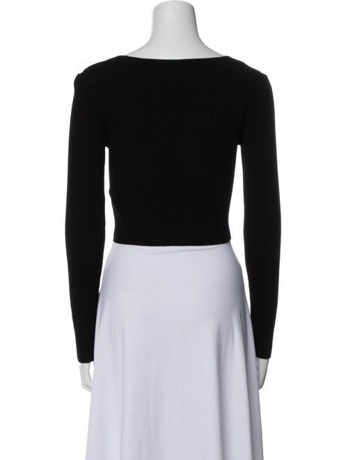 A.L.C. Scoop Neck Long Sleeve Crop Top