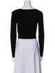 A.L.C. Scoop Neck Long Sleeve Crop Top
