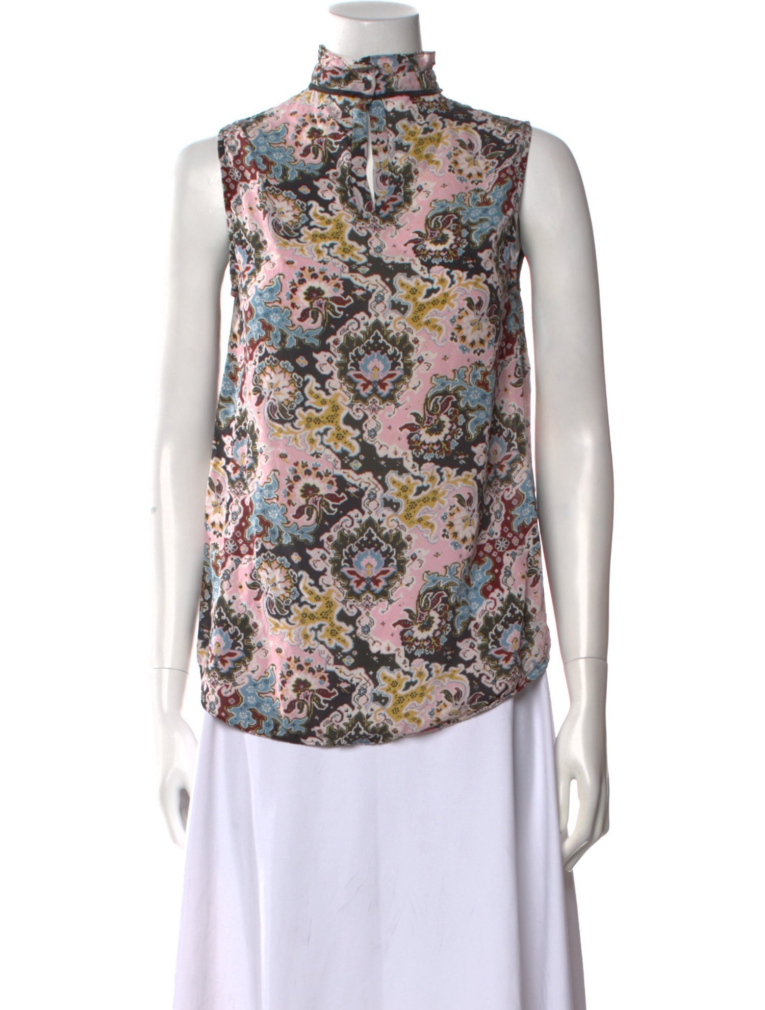 A.L.C. Silk Floral Print Blouse