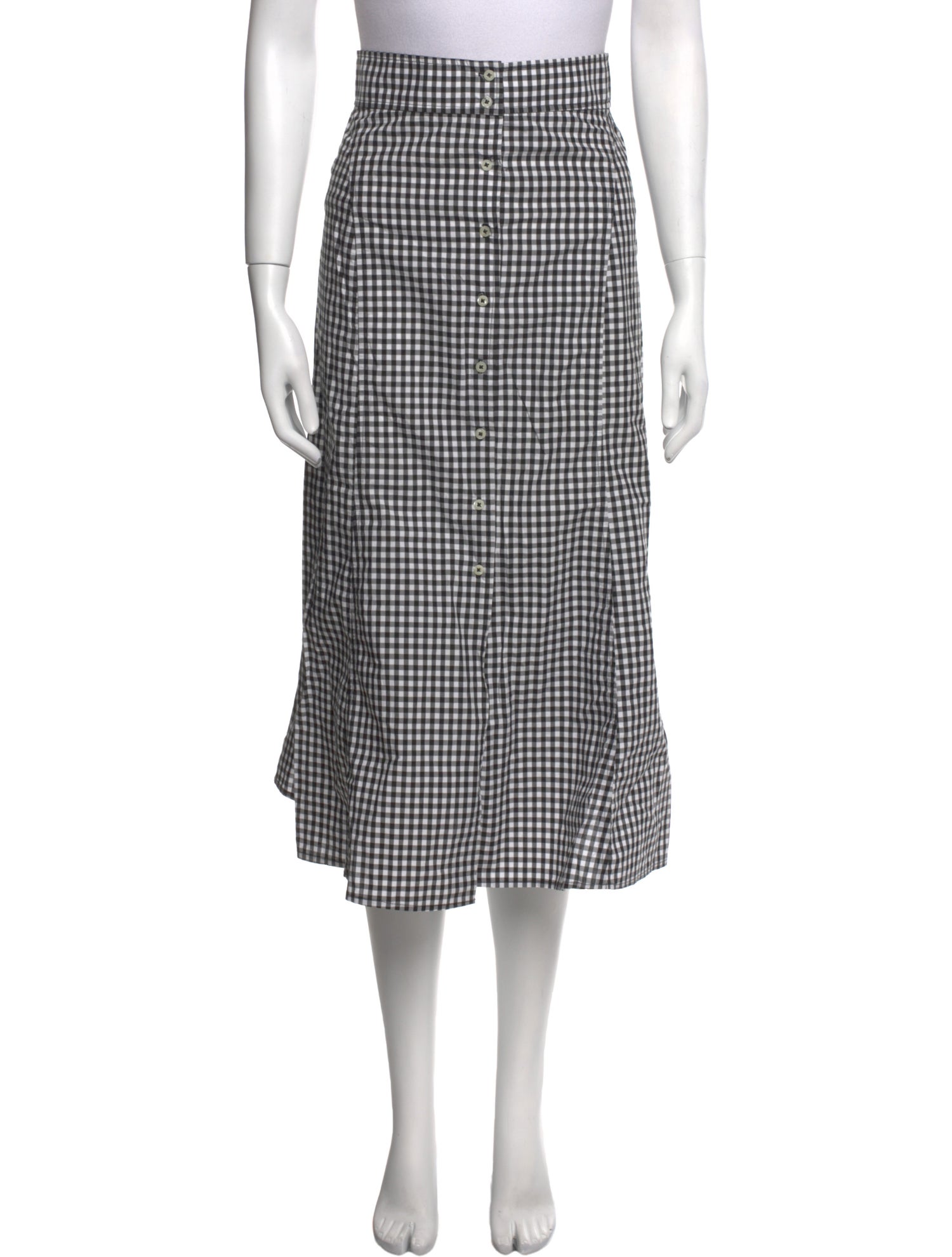 A.L.C. Plaid Print Midi Length Skirt