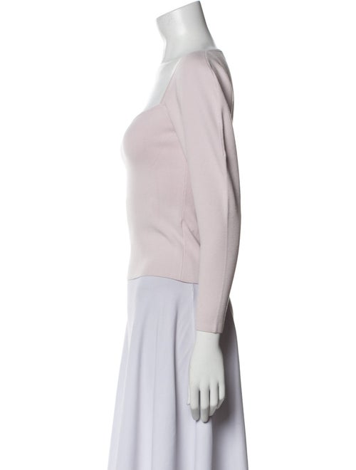 A.L.C. Square Neckline Three-Quarter Sleeve Crop Top