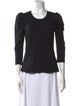 A.L.C. Scoop Neck Three-Quarter Sleeve Top