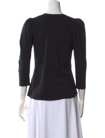 A.L.C. Scoop Neck Three-Quarter Sleeve Top
