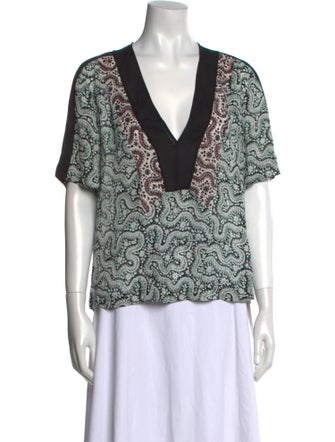 A.L.C. Silk Printed Blouse