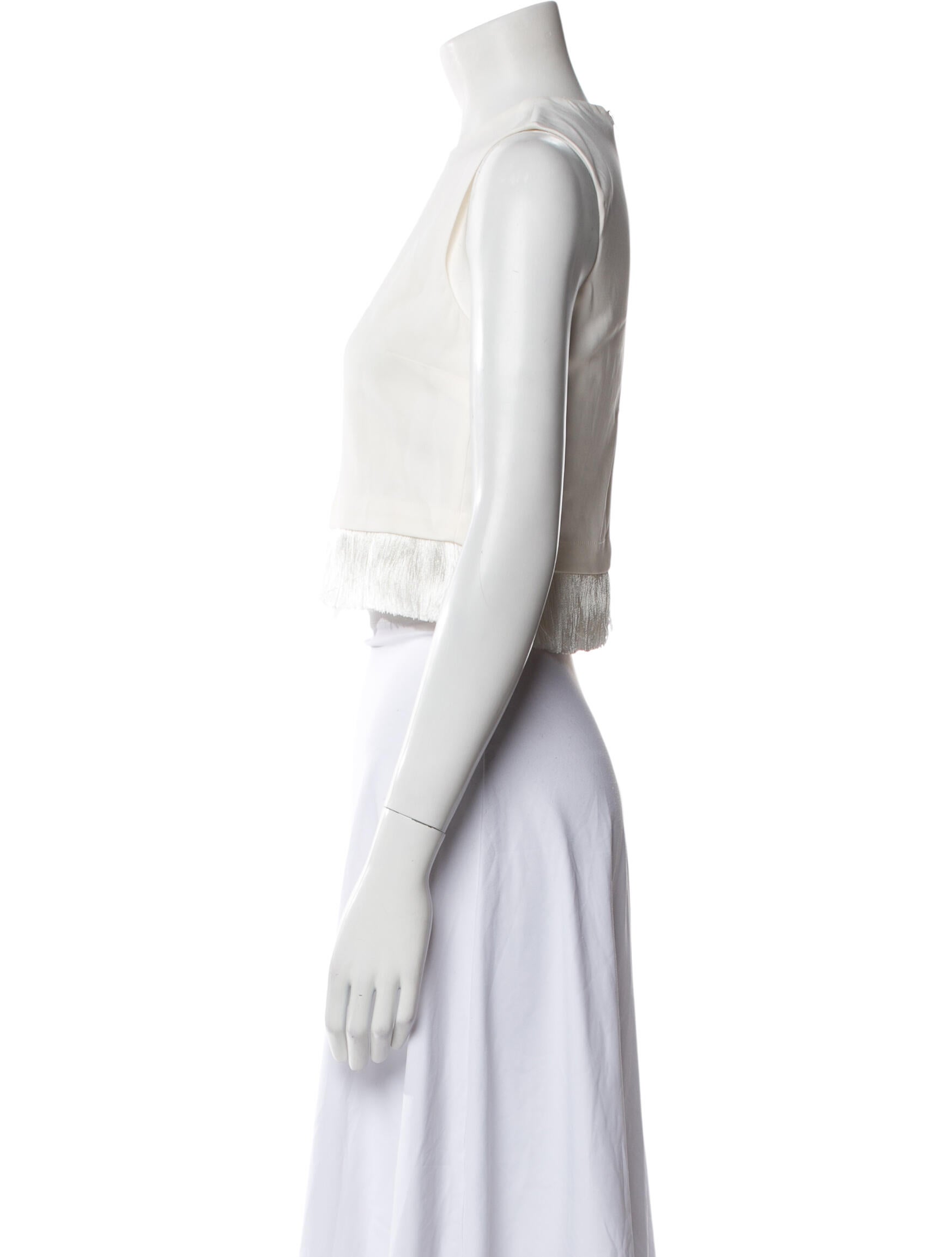 A.L.C. Crew Neck Sleeveless Crop Top