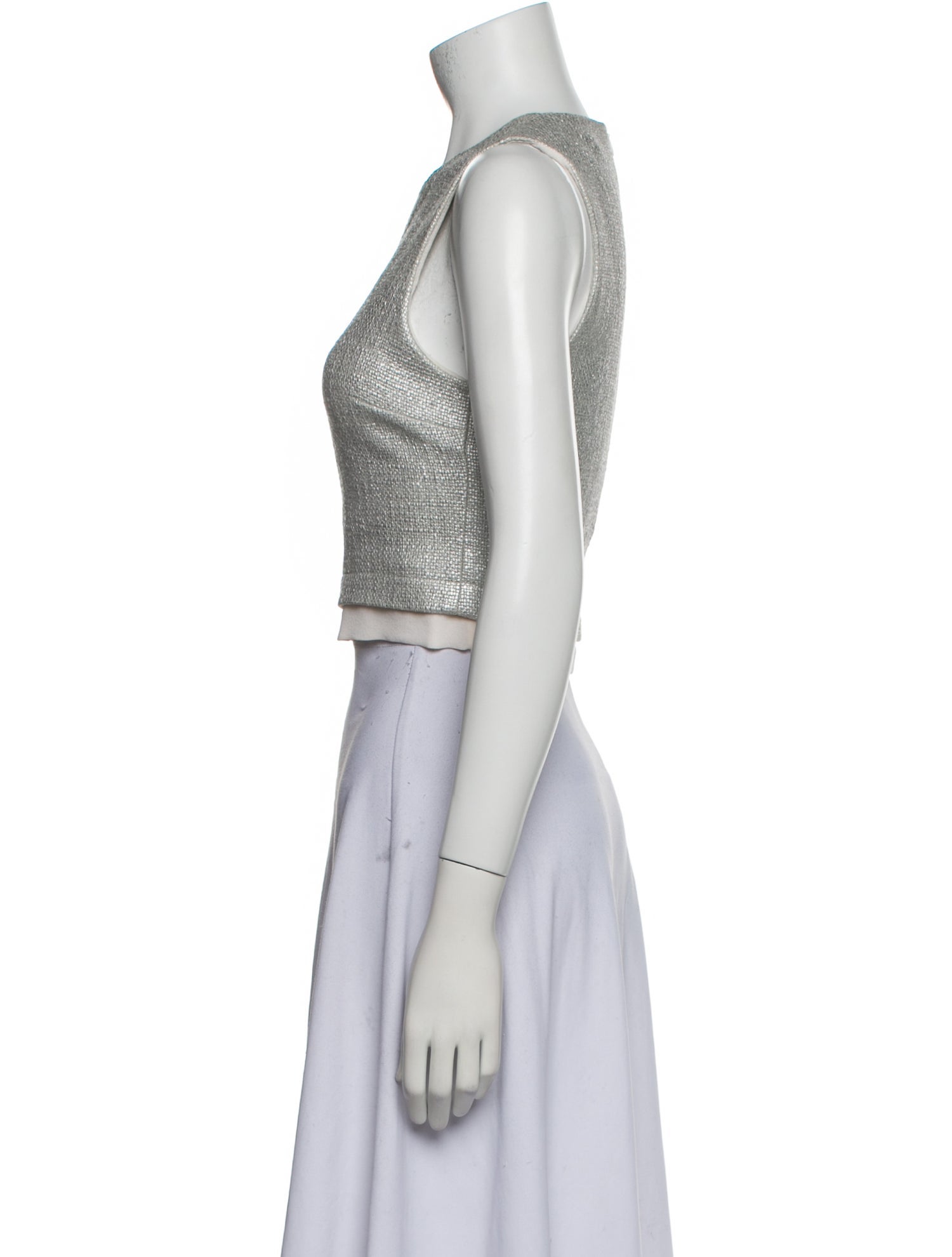 A.L.C. Crew Neck Sleeveless Crop Top