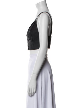 A.L.C. V-Neck Sleeveless Crop Top