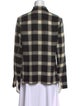 A.L.C. Wool Plaid Print Button-Up Top