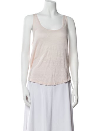 A.L.C. Linen Scoop Neck Top