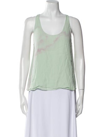 A.L.C. Tie-Dye Print Scoop Neck Top