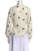 A.L.C. Silk Floral Print Button-Up Top