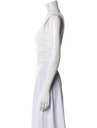 A.L.C. Scoop Neck Sleeveless Crop Top