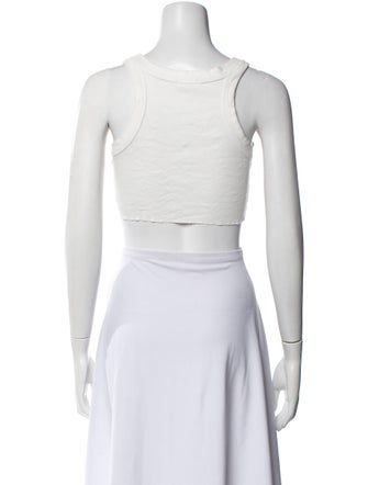 A.L.C. Scoop Neck Sleeveless Crop Top