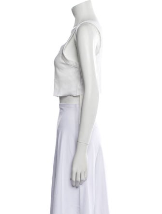 A.L.C. Scoop Neck Sleeveless Crop Top