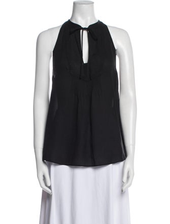 A.L.C. Silk Tie Neck Blouse